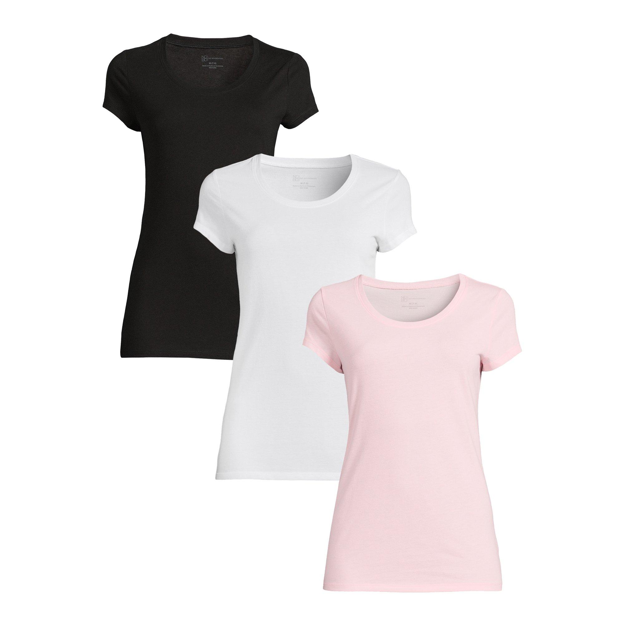 No Boundaries Juniors T-Shirt with Short Sleeves 3 Pack for $7.98