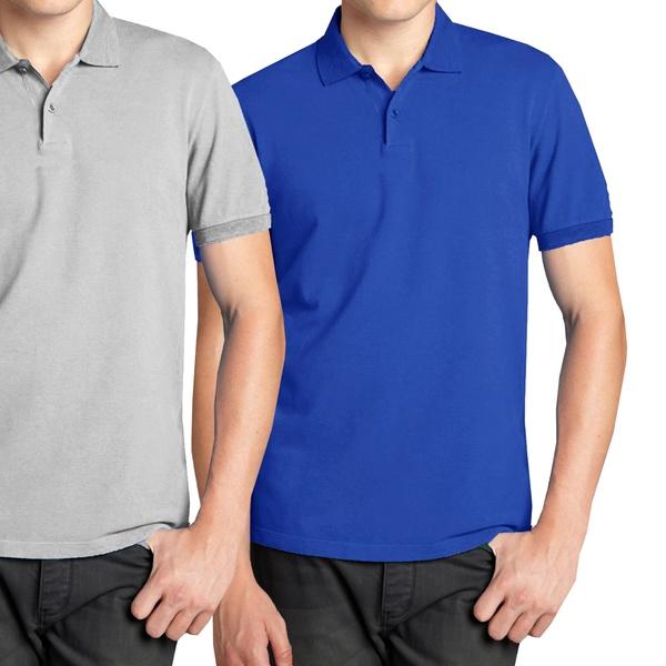 Mens Short Sleeve Pique Polo Shirts 3 Pack for $19.99 Shipped
