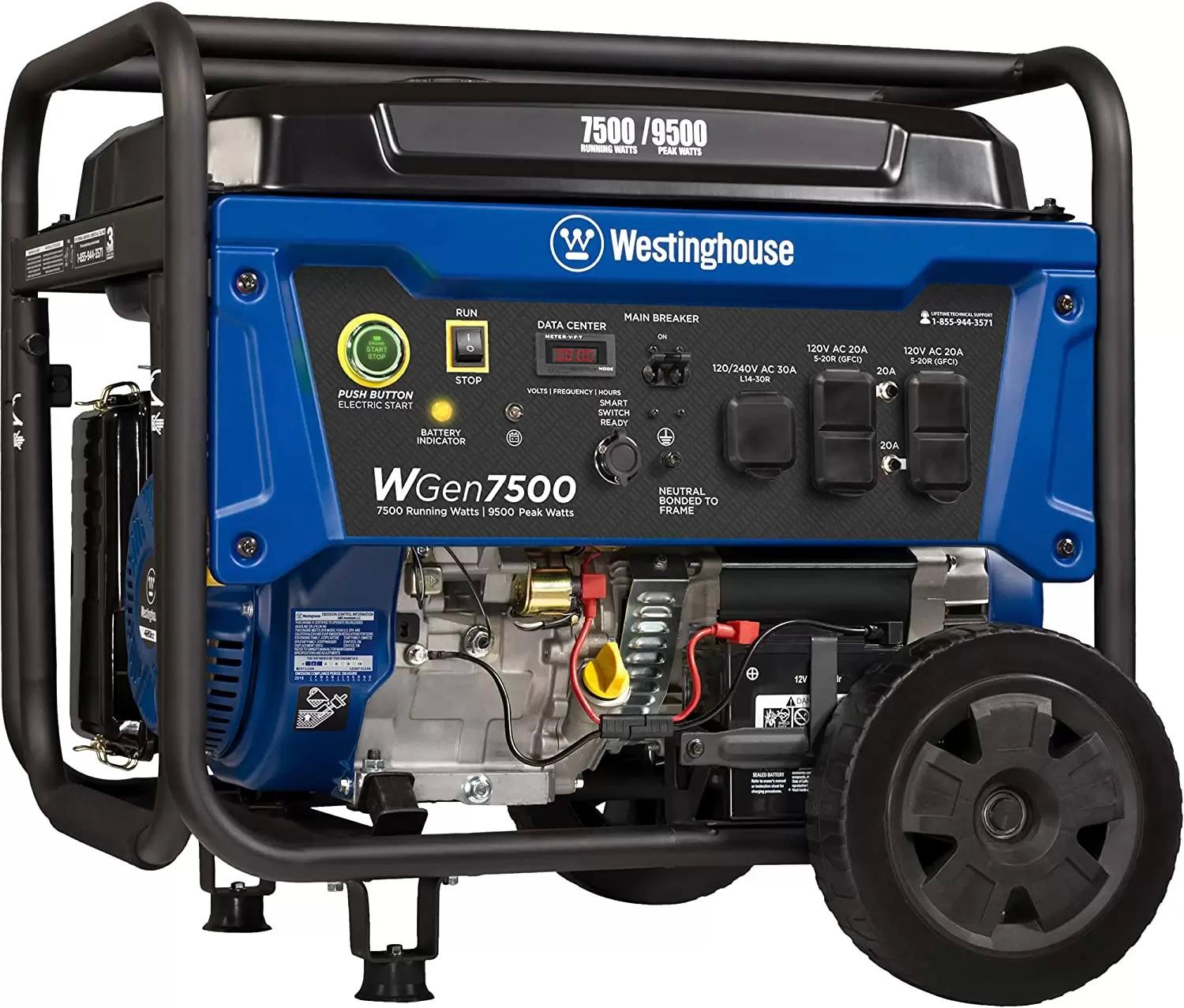 Westinghouse 9500 Watt Home Backup Portable Generator for $397.39 Shipped