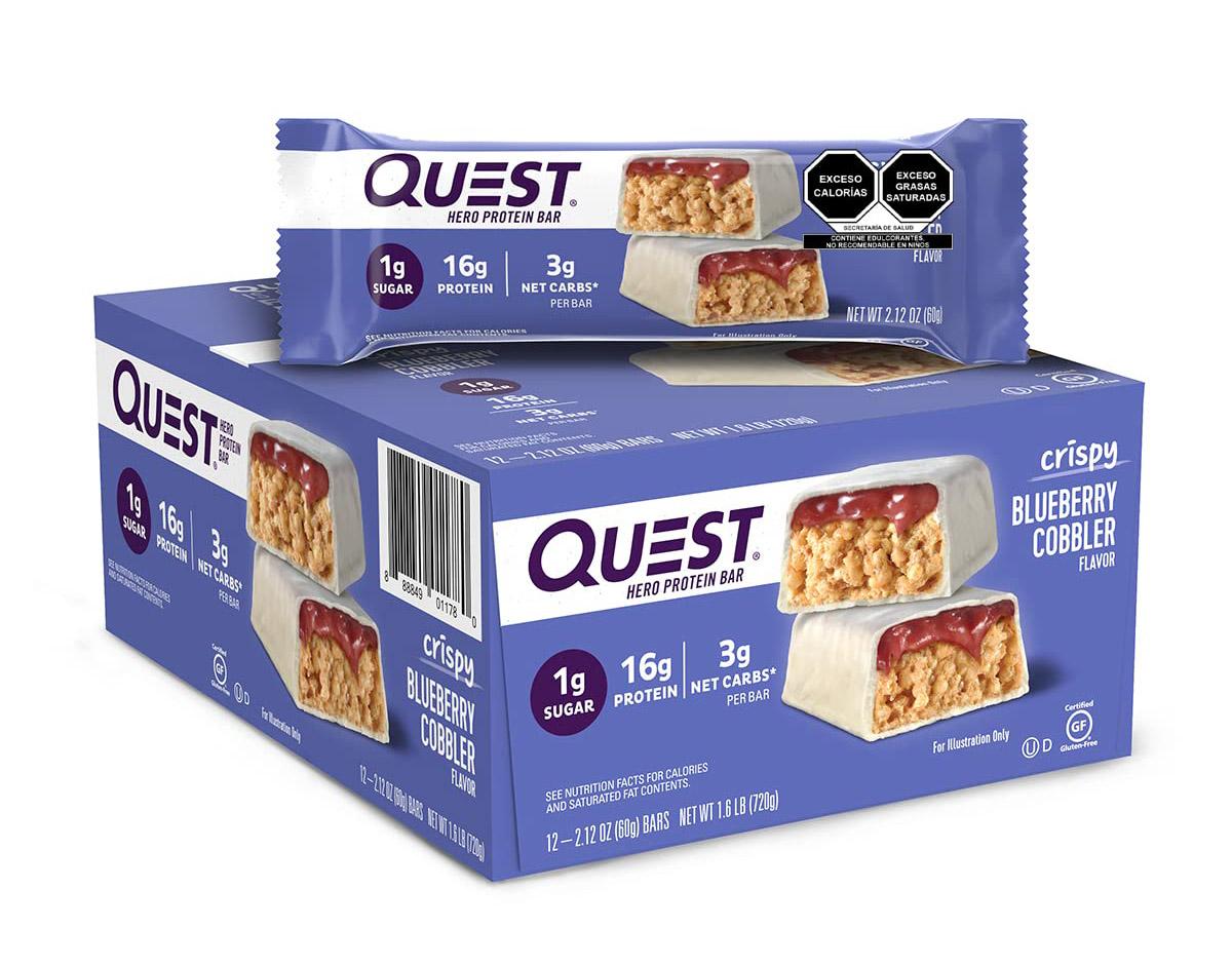 Quest Nutrition Hero Protein Bar Blueberry Cobbler 24 Pack for $33.79 Shipped