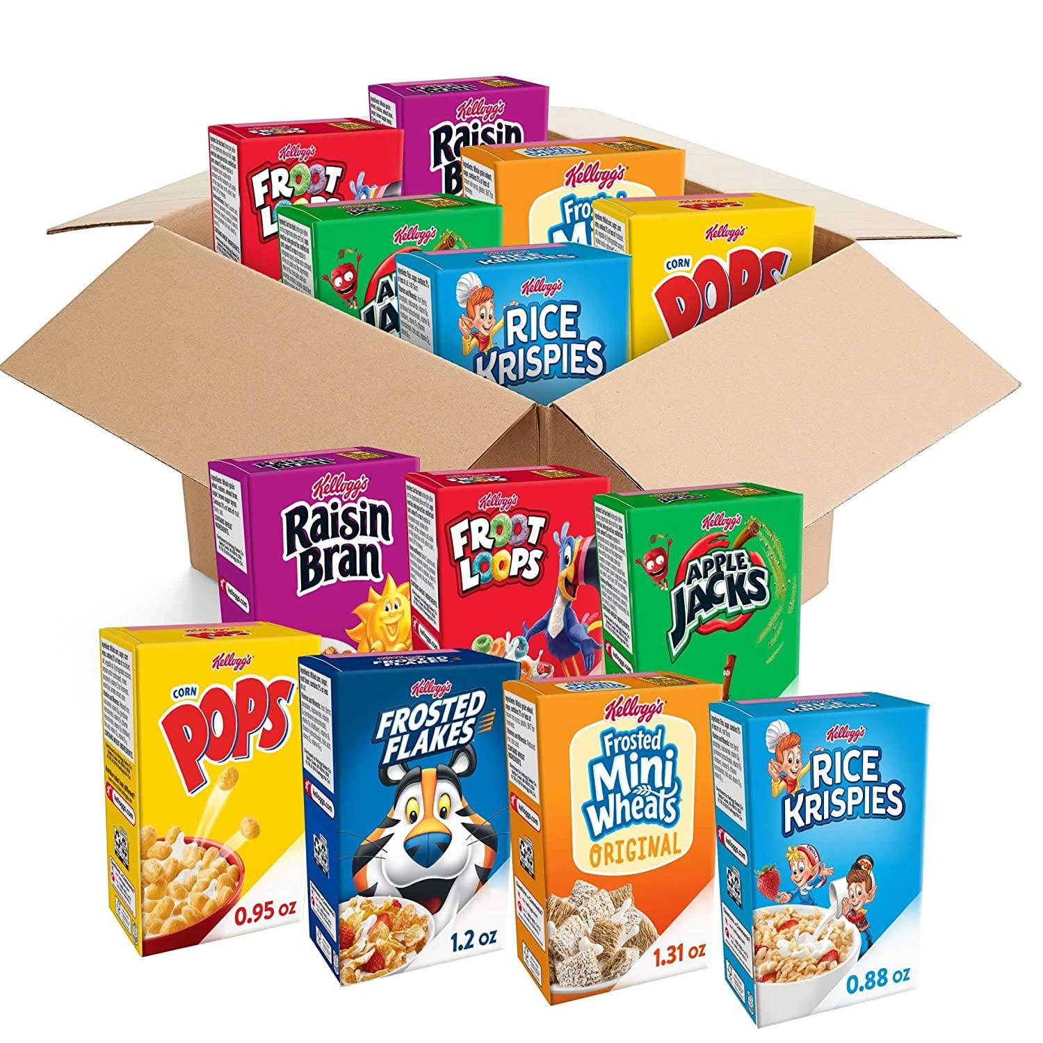 Kelloggs Breakfast Cereal Single Serve Boxes 48 Pack for $16.11 Shipped