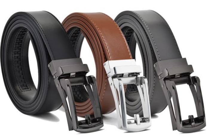 Mens Genuine Leather Ratchet Belt for $17.99