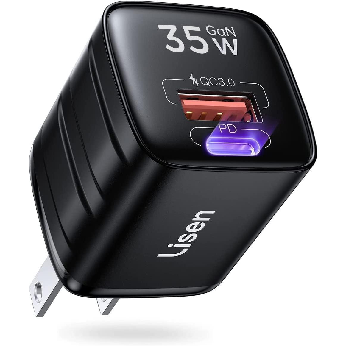35W 2-Port USB + Type-C GaN II Wall Charger for $11.59