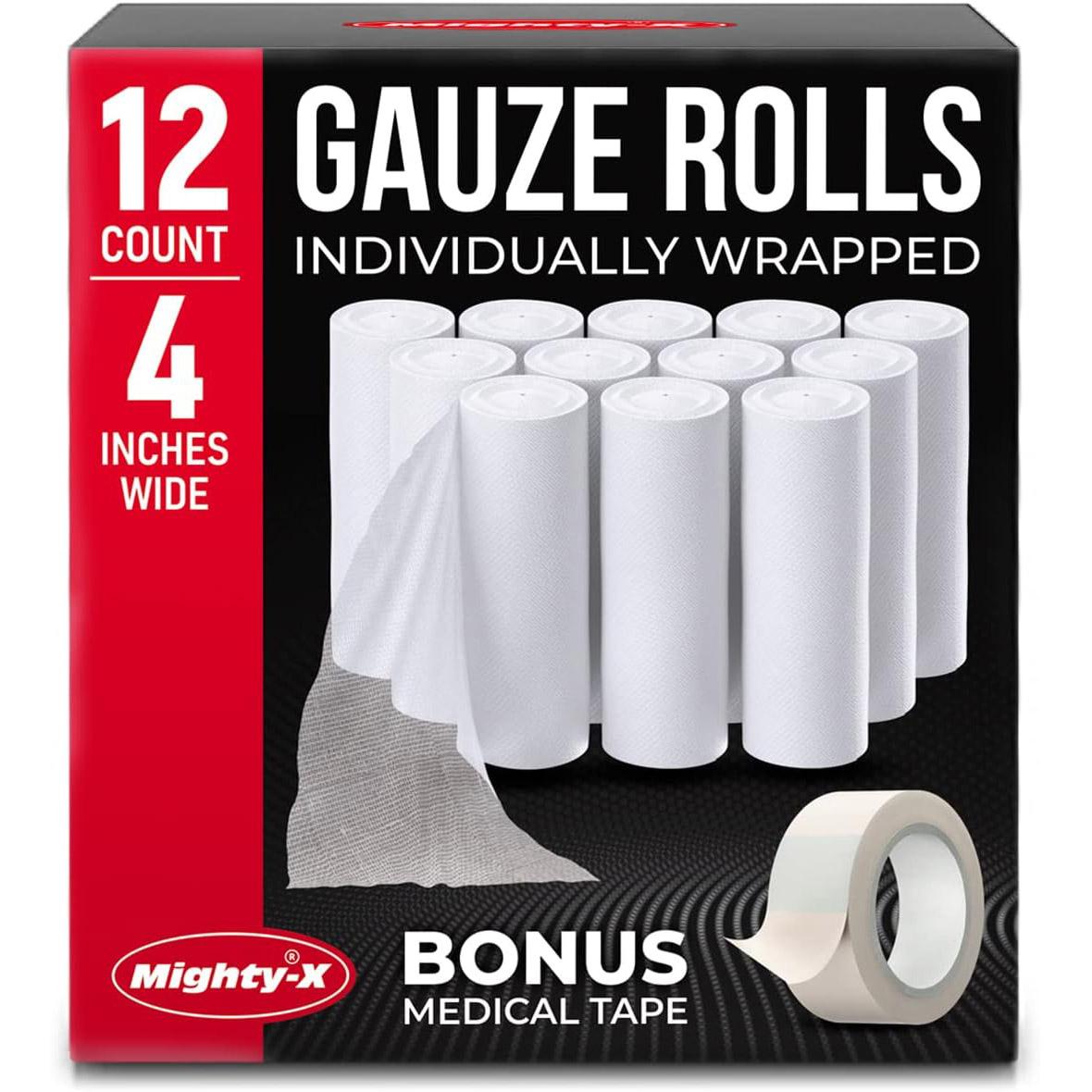 Mighty-X Premium Individually Wrapped Gauze Rolls 12 Pack for $3.14 Shipped