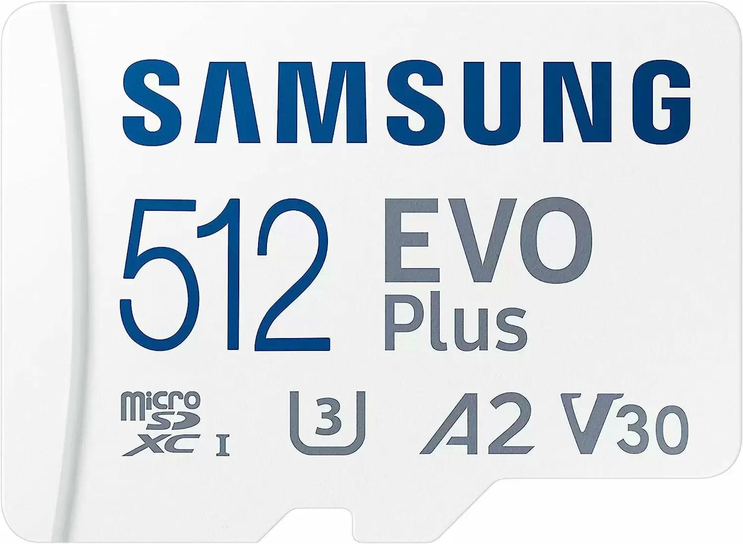 512GB Samsung Evo Plus microSDXC Memory Card with SD Adapter for $24.99