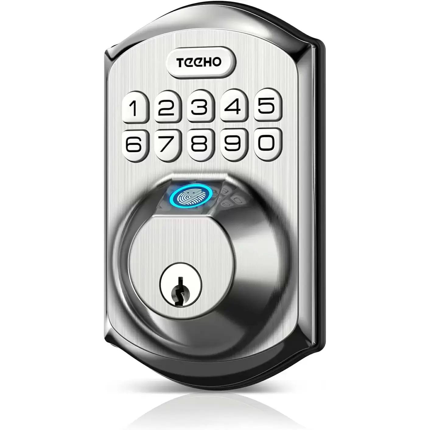 TEEHO TE002 Fingerprint Keyless Electronic Deadbolt Door Lock for $29.89 Shipped