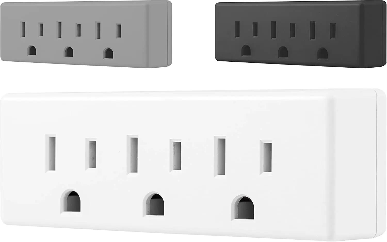 GE Home 3-Outlet Electric Extender 3-Prong Grounded Wall Tap for $2.22