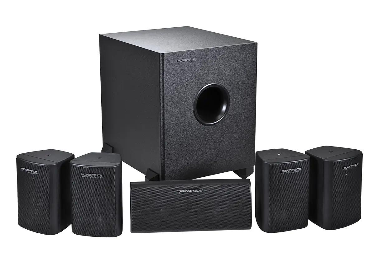 Monoprice 5.1CH Home Theater Kit with Satellite Speakers for $40 Shipped