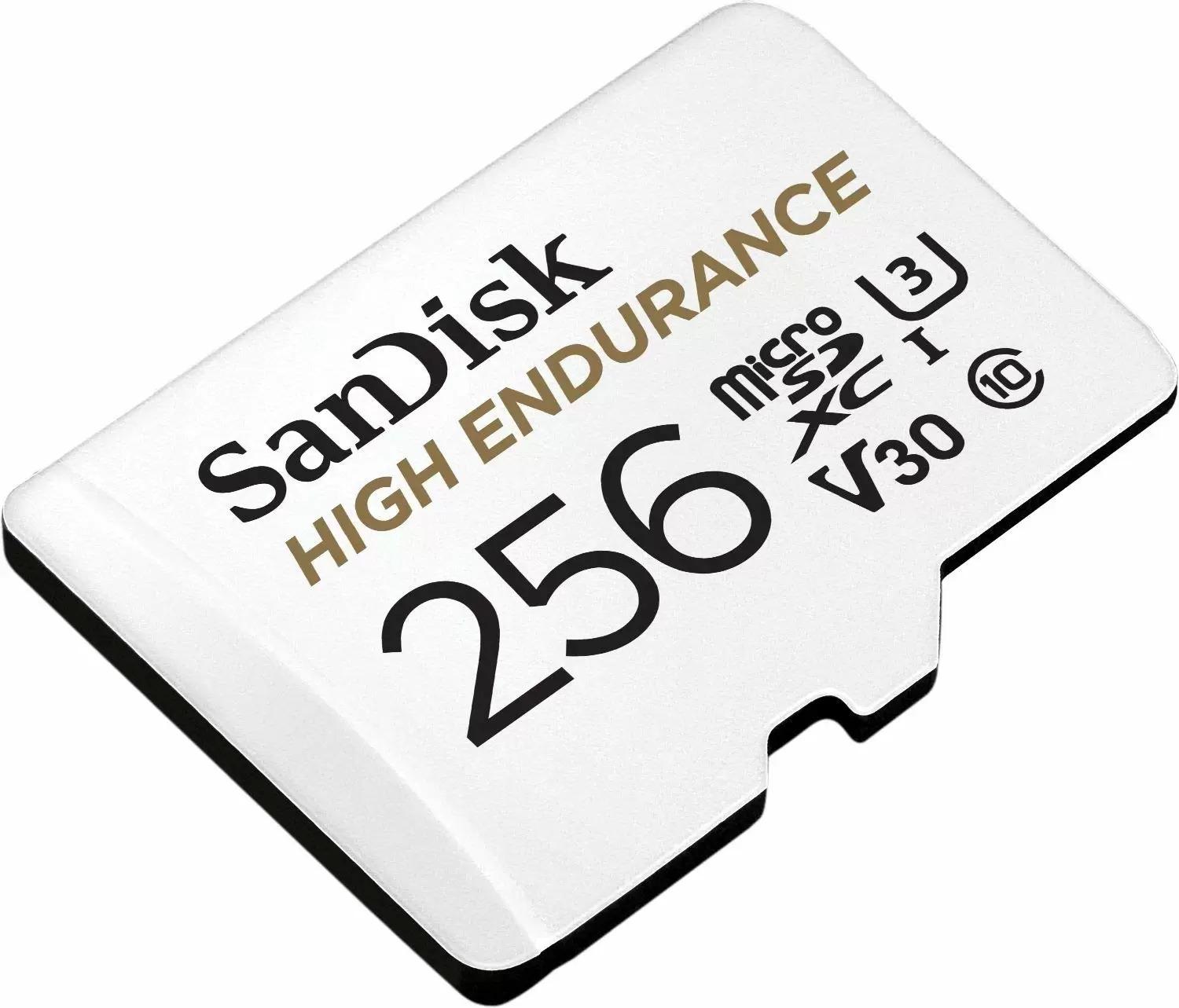 256GB SanDisk High Endurance U3 V30 microSDX Memory Card for $22.99