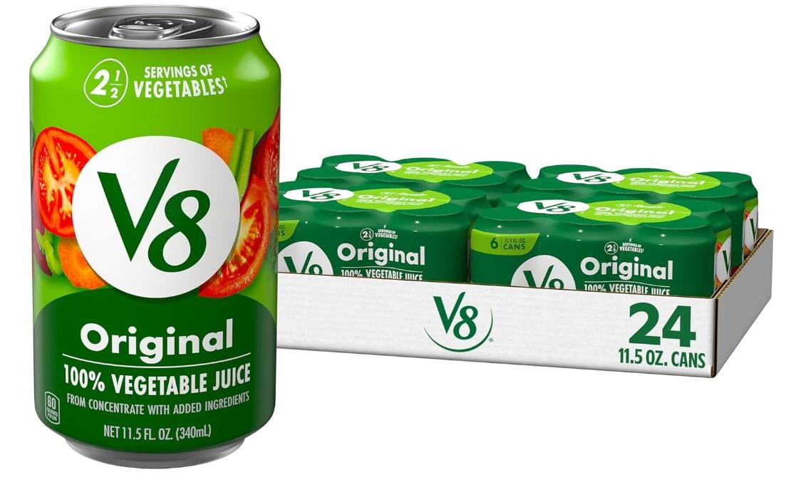 V8 Vegetable Juice Cans 24 Pack for $9.44