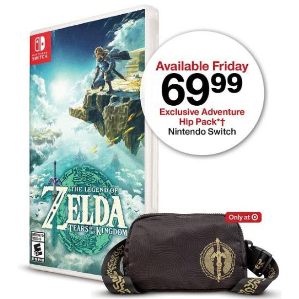 The Legend of Zelda Tears of the Kingdom with Hip Pack for $69.99