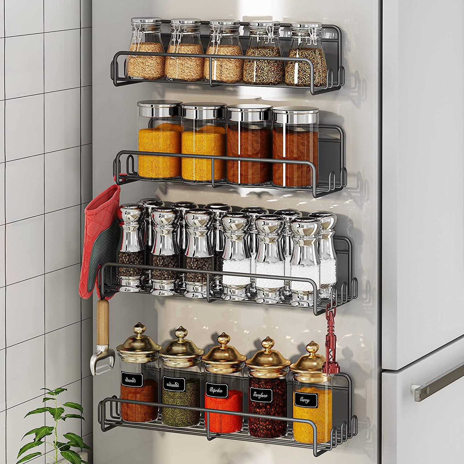 Coobest Magnetic Metal Spice Rack Organizer 4 Pack for $19.49 Shipped