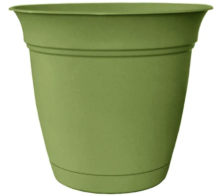 Belle 6in Peridot Green Plastic Planter with Attached Saucer for $2.78