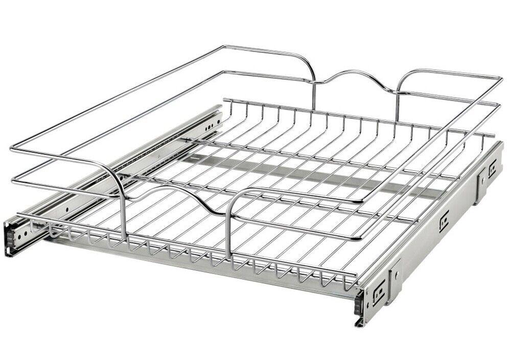 Rev-A-Shelf 18x22 Single Wire Basket Pull Out Cabinet Organizer for $50.99 Shipped