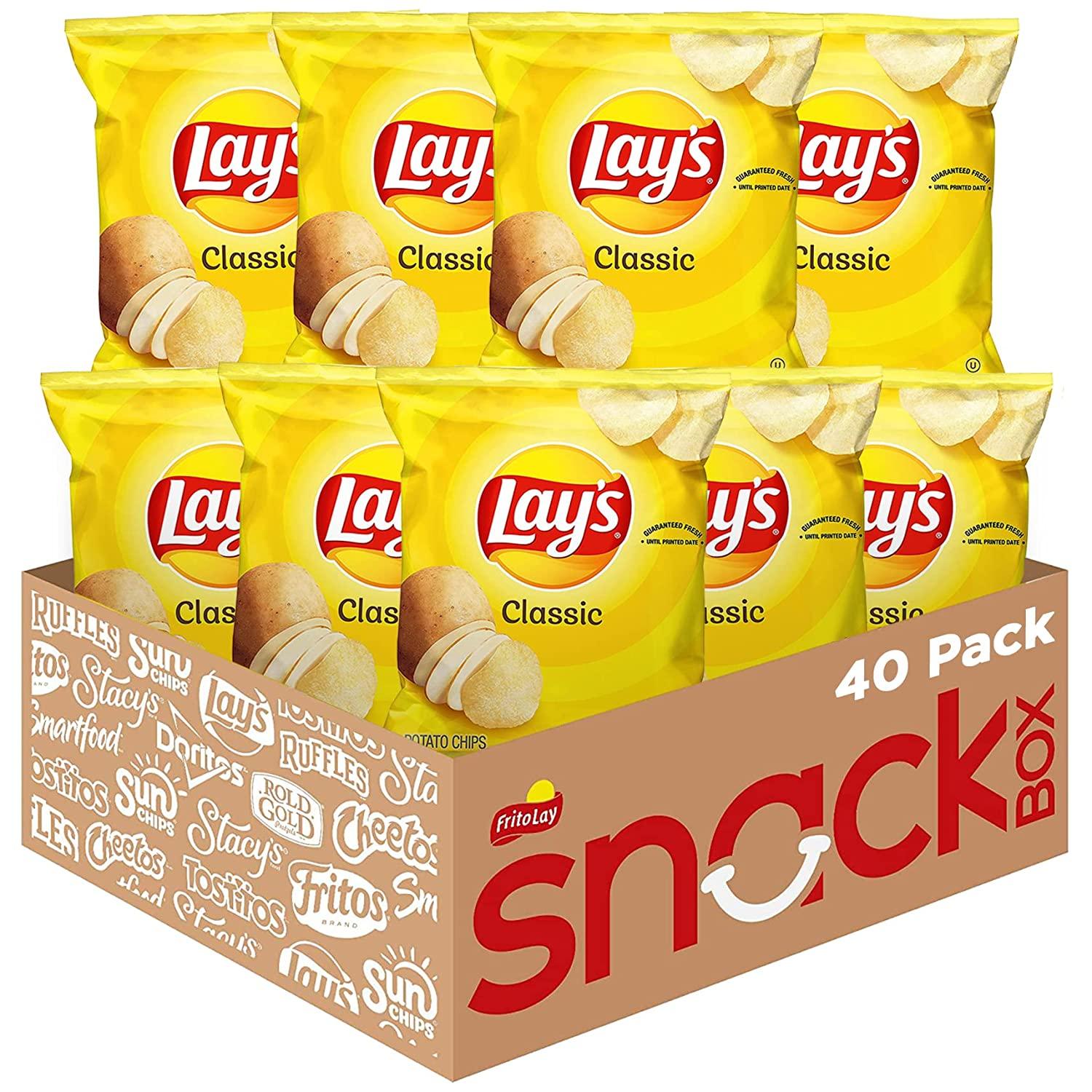 Lays Classic Potato Chips 40 Pack for $13.28 Shipped