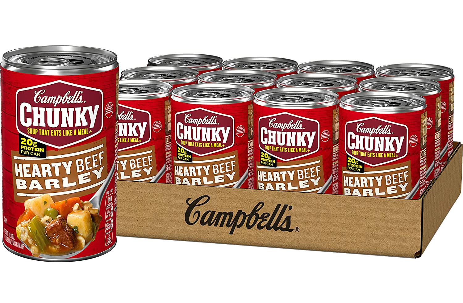 Campbells Chunky Hearty Beef and Barley Soup 12 Pack for $20.34 Shipped