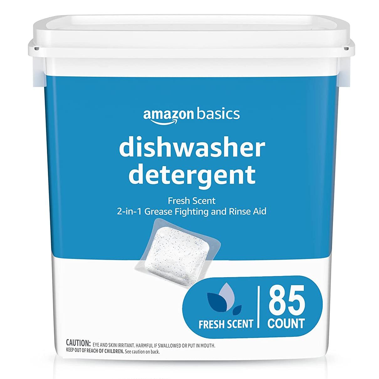 Amazon Basics Dishwasher Detergent Pacs 85 Pack for $8.43 Shipped