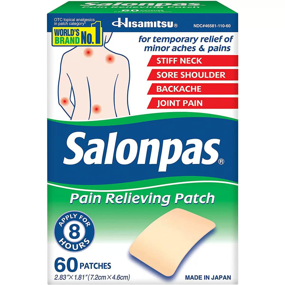 Salonpas Pain Relieving Patch 60 Pack for $6.49 Shipped