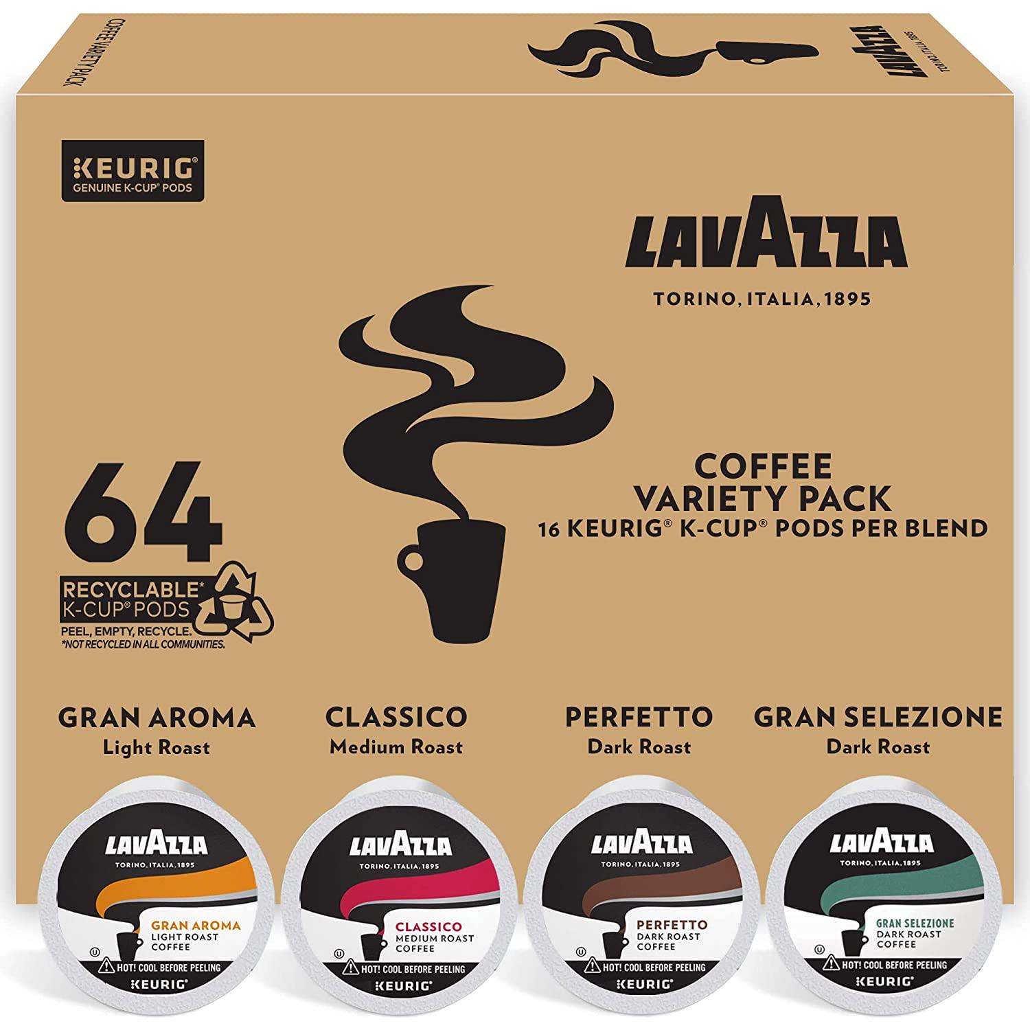 Lavazza Coffee K-Cup Pods Variety 64 Pack for $23.99 Shipped