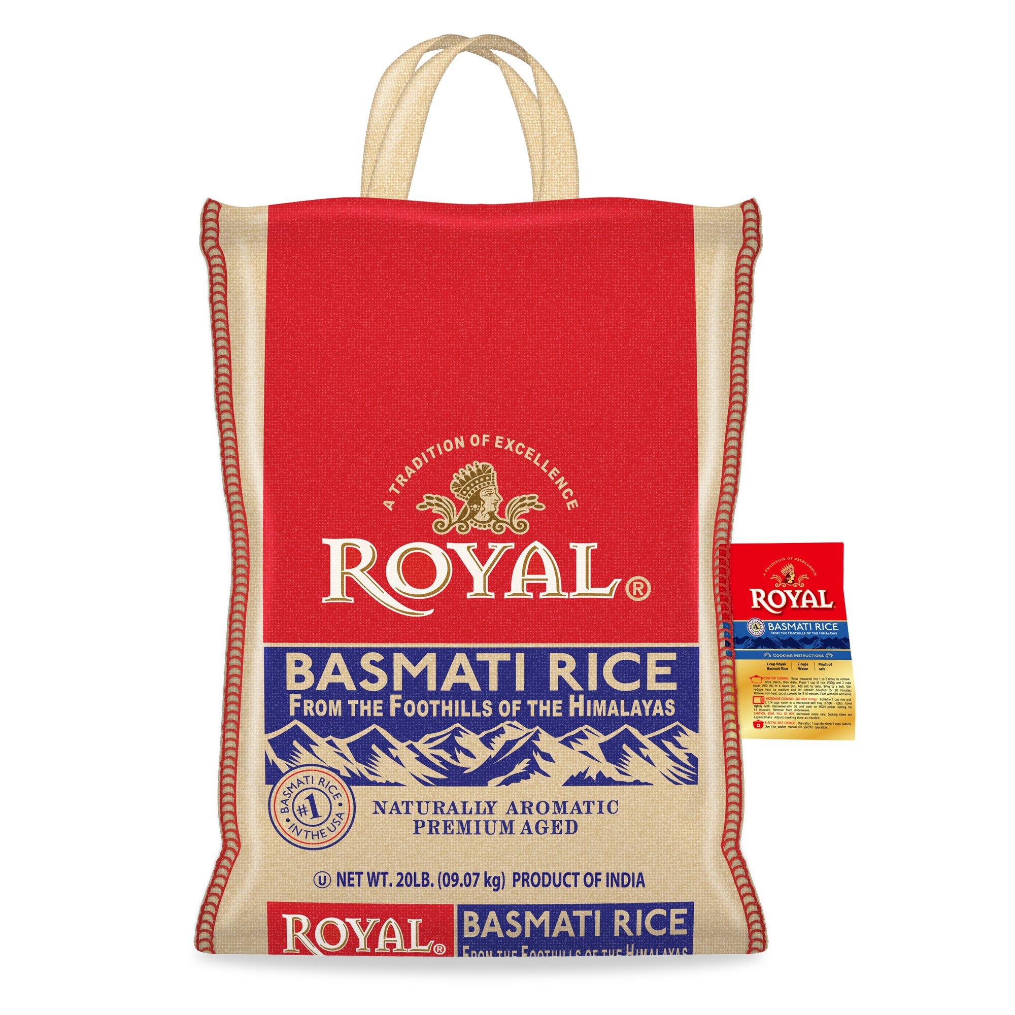 Royal White Basmati Rice 20lbs Bag for $20.76