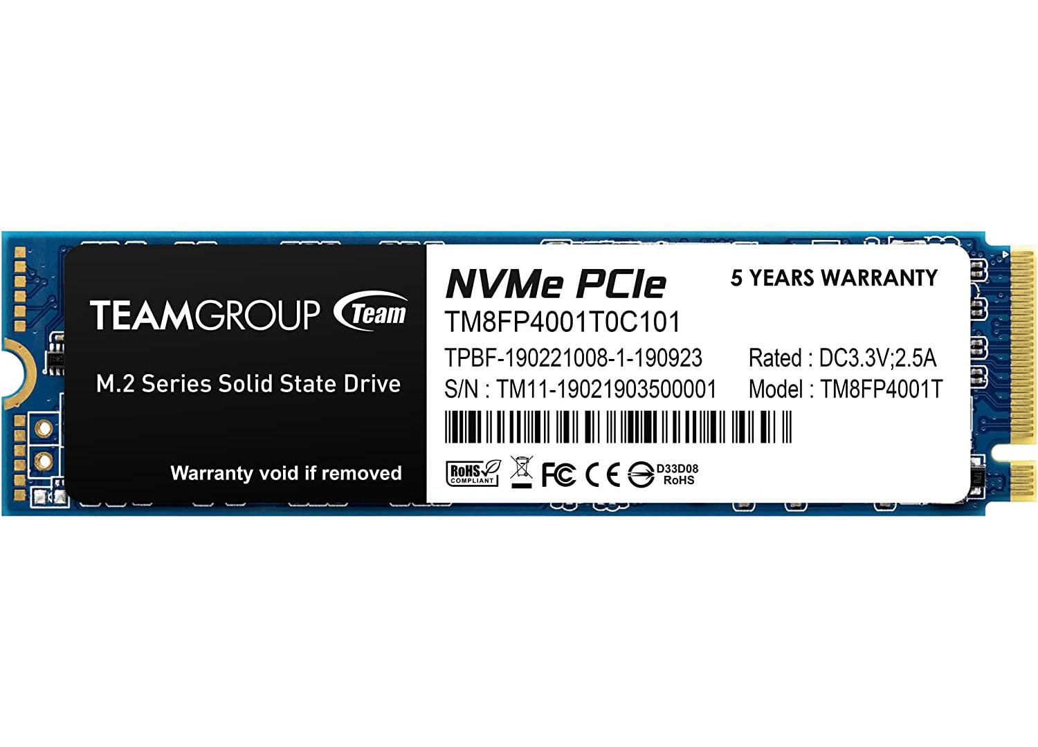 1TB TeamGroup MP34 M.2 PCIe NVMe 3D NAND SSD for $44.49 Shipped