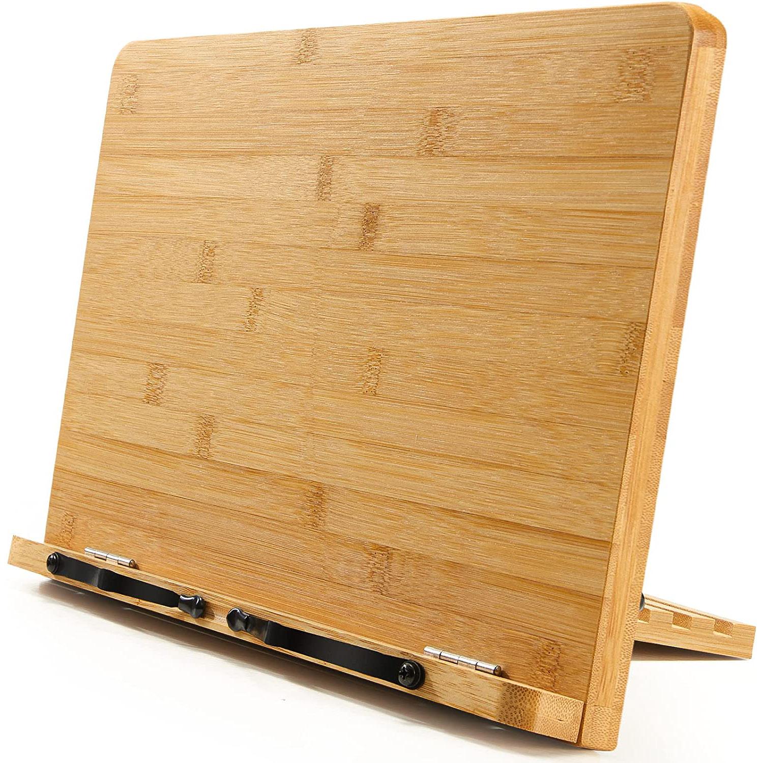 Pipishell Large Bamboo Book Tablet Laptop Stand for $8.99