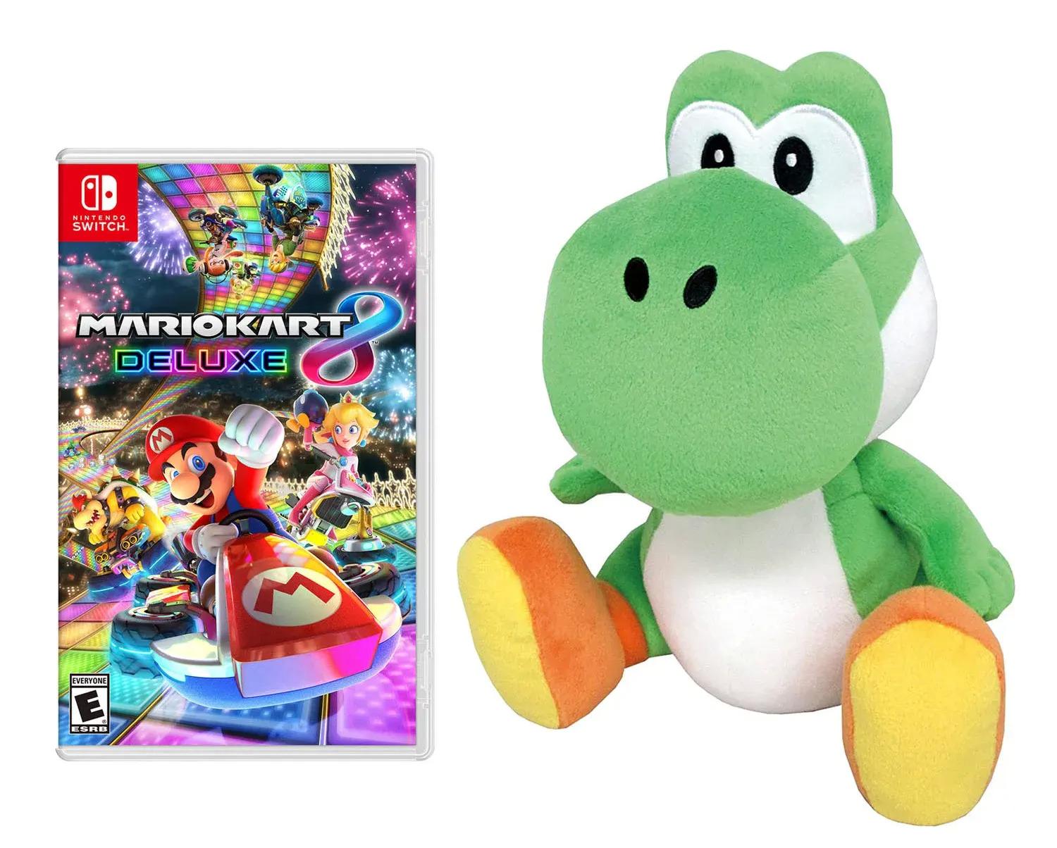 Mario Kart 8 Nintendo Switch with Yoshi Plush for $50 Shipped