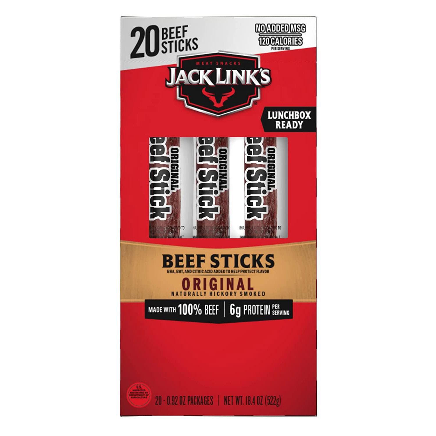 Jack Links Beef Sticks 20 Pack for $13.53 Shipped