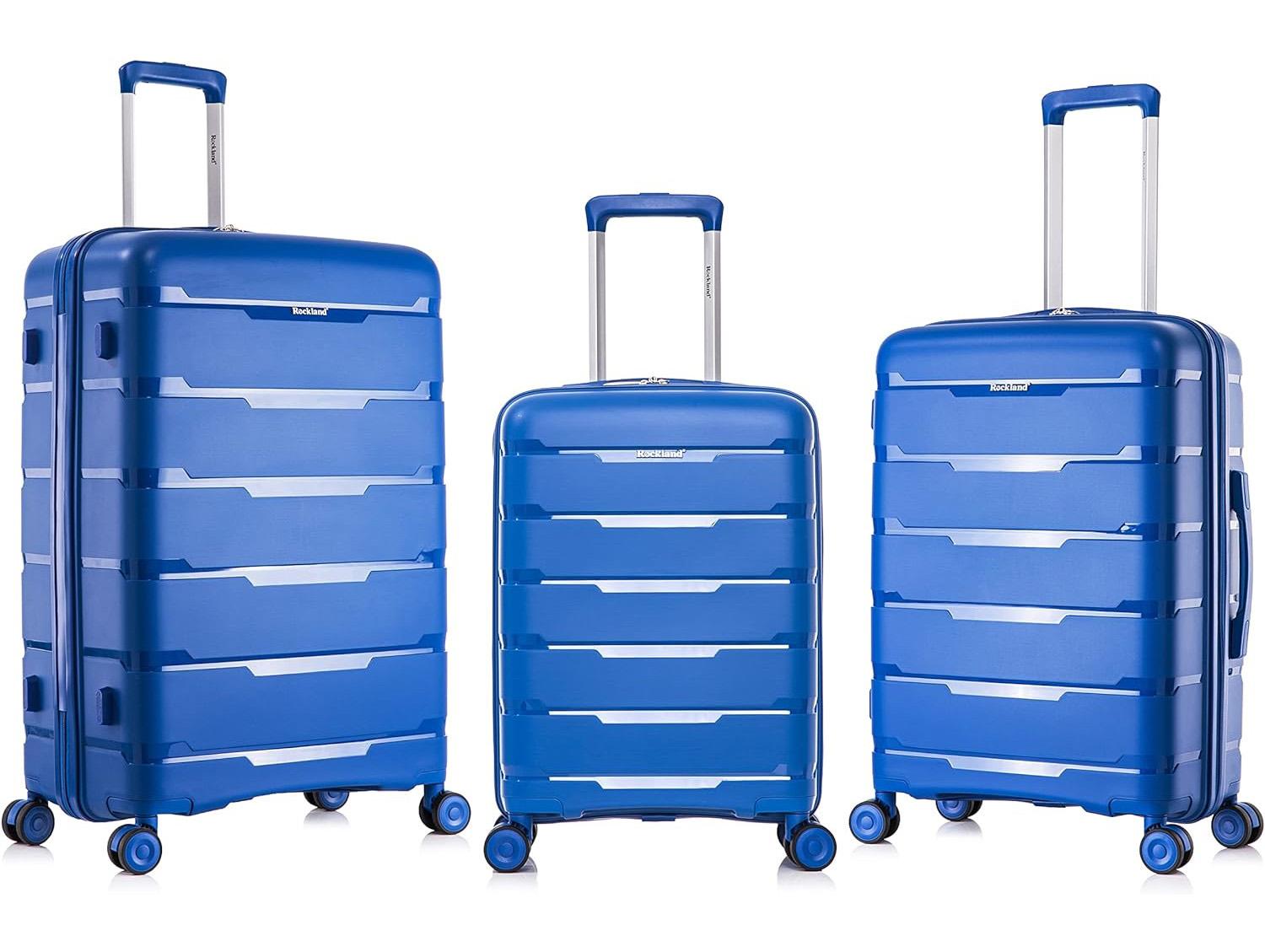 Rockland Pasadena 3 Piece Hardside Luggage Nested Spinner Set for $89 Shipped
