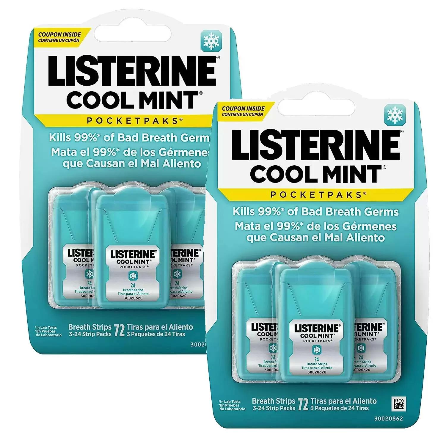 Listerine Cool Mint Pocketpaks Breath Strips 6 Pack for $5.15 Shipped