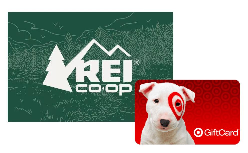 $100 REI Co-Op Gift Card with $20 Bonus Target Gift Card for $100