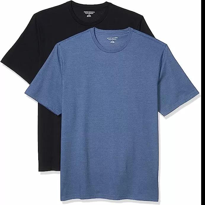 Amazon Essentials Mens Short-Sleeve Crewneck T-Shirt 2 Pack for $9.69