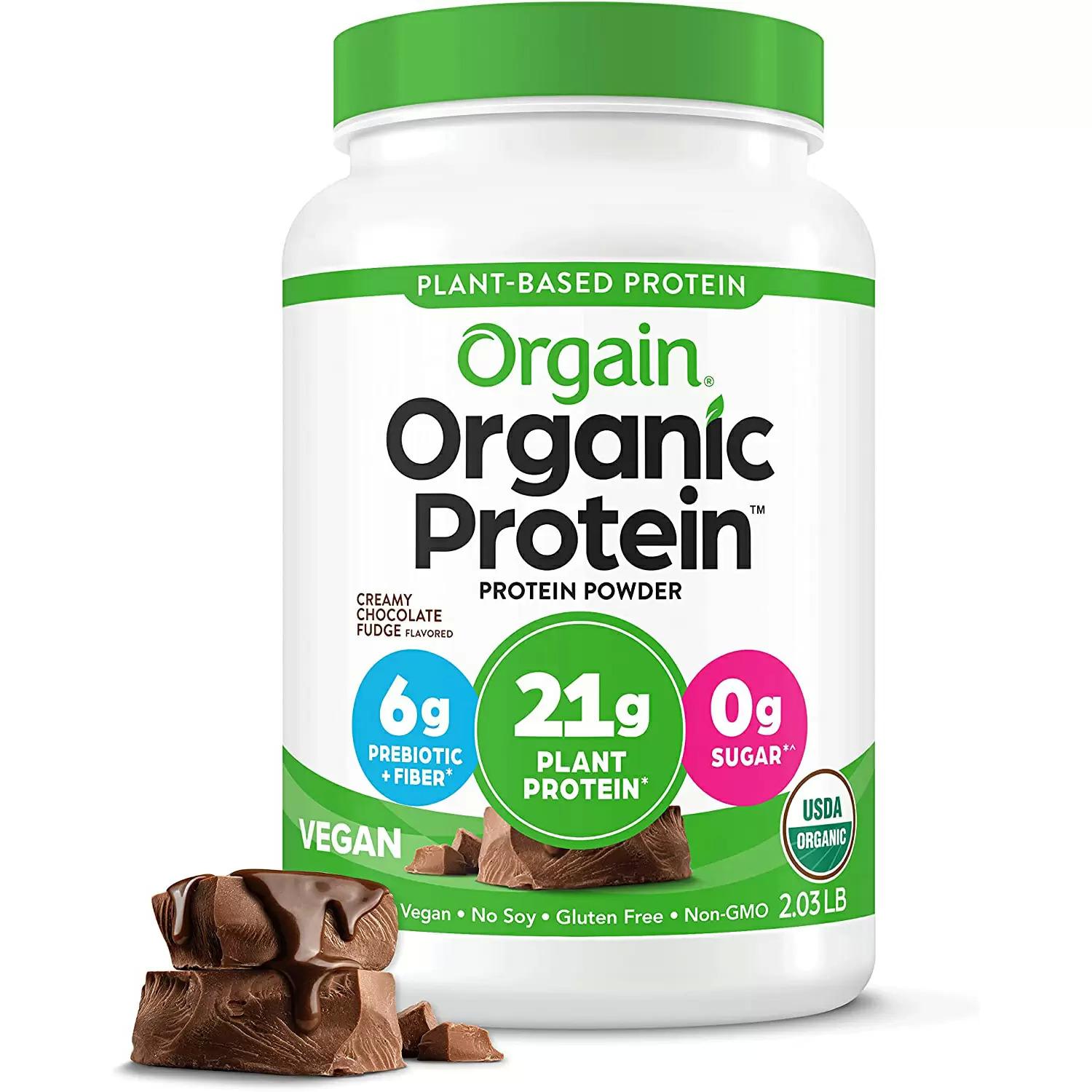 Orgain Organic Plant Based Protein Powder Creamy Chocolate Fudge for $20.24