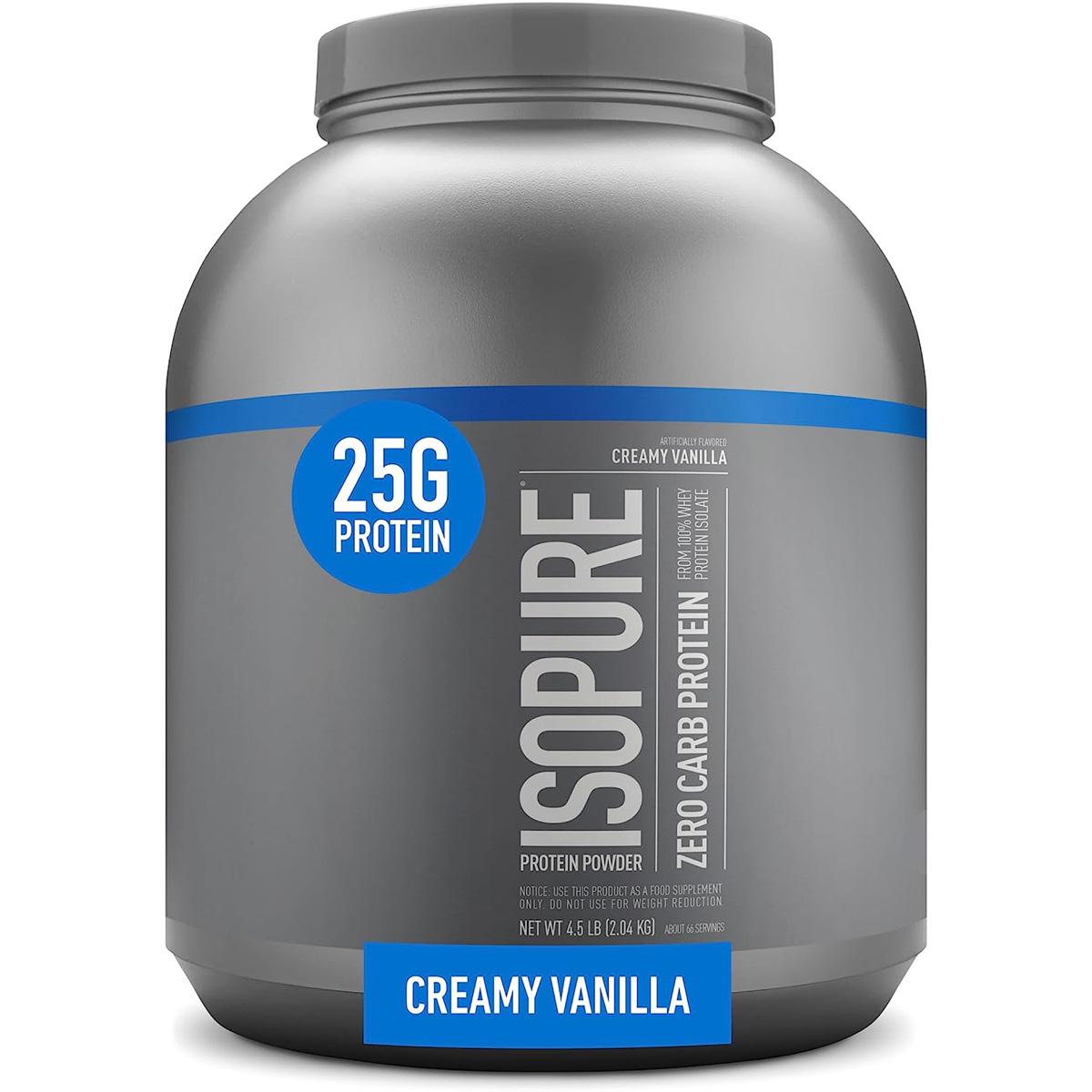 Isopure Whey Isolate Protein Powder Creamy Vanilla 4.5lbs for $61.23 Shipped
