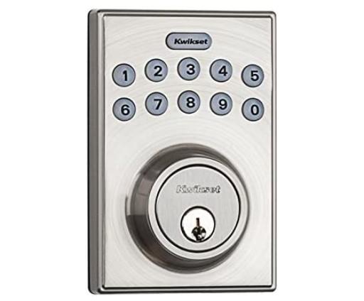 Kwikset Electronic Keypad Deadbolt with Motorized Locking 92640-001 for $29.99