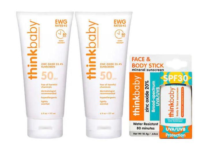 Thinkbaby Sunscreen Lotion SPF 50 and Sunscreen Stick SPF 30 for $19.99 Shipped