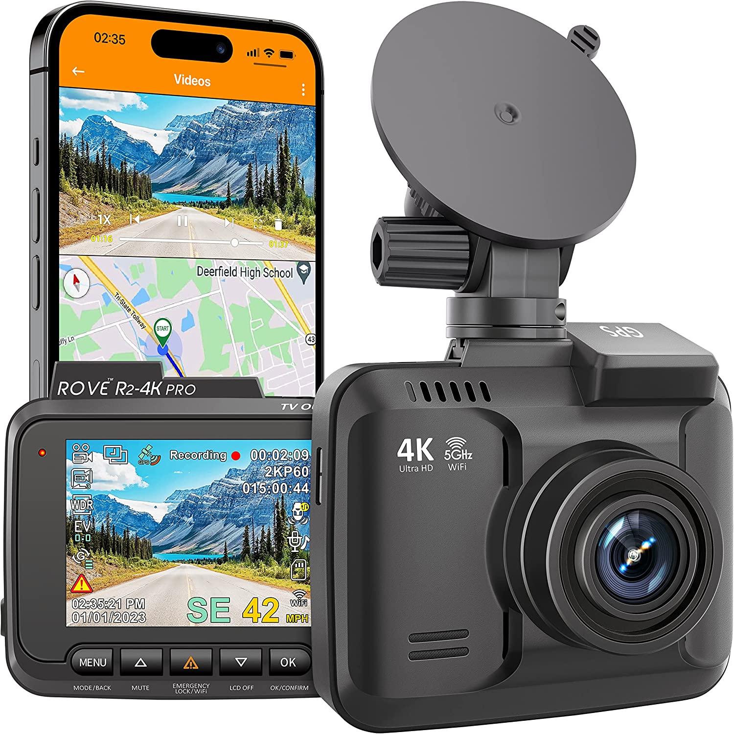  ROVE R2-4K Dash Cam Built-in WiFi GPS Car Dashboard