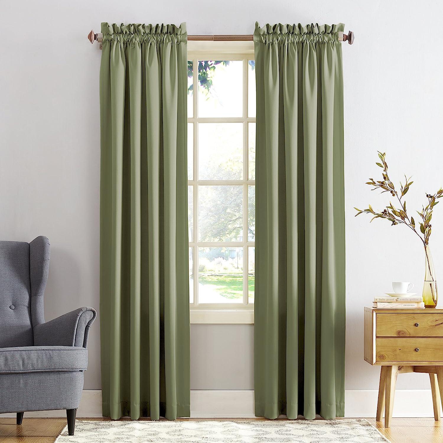 Sun Zero Barrow Energy Efficient Rod Pocket Curtain Panel Pair for $9.54
