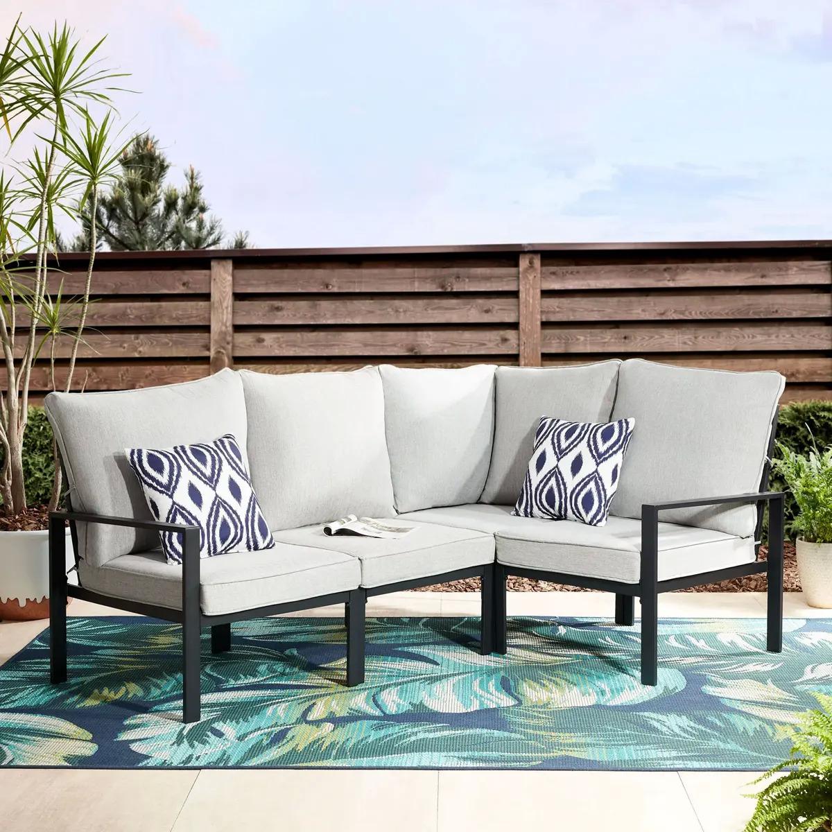 Mainstays Asher Springs Outdoor 4-Piece Sectional Sofa Set for $191 Shipped