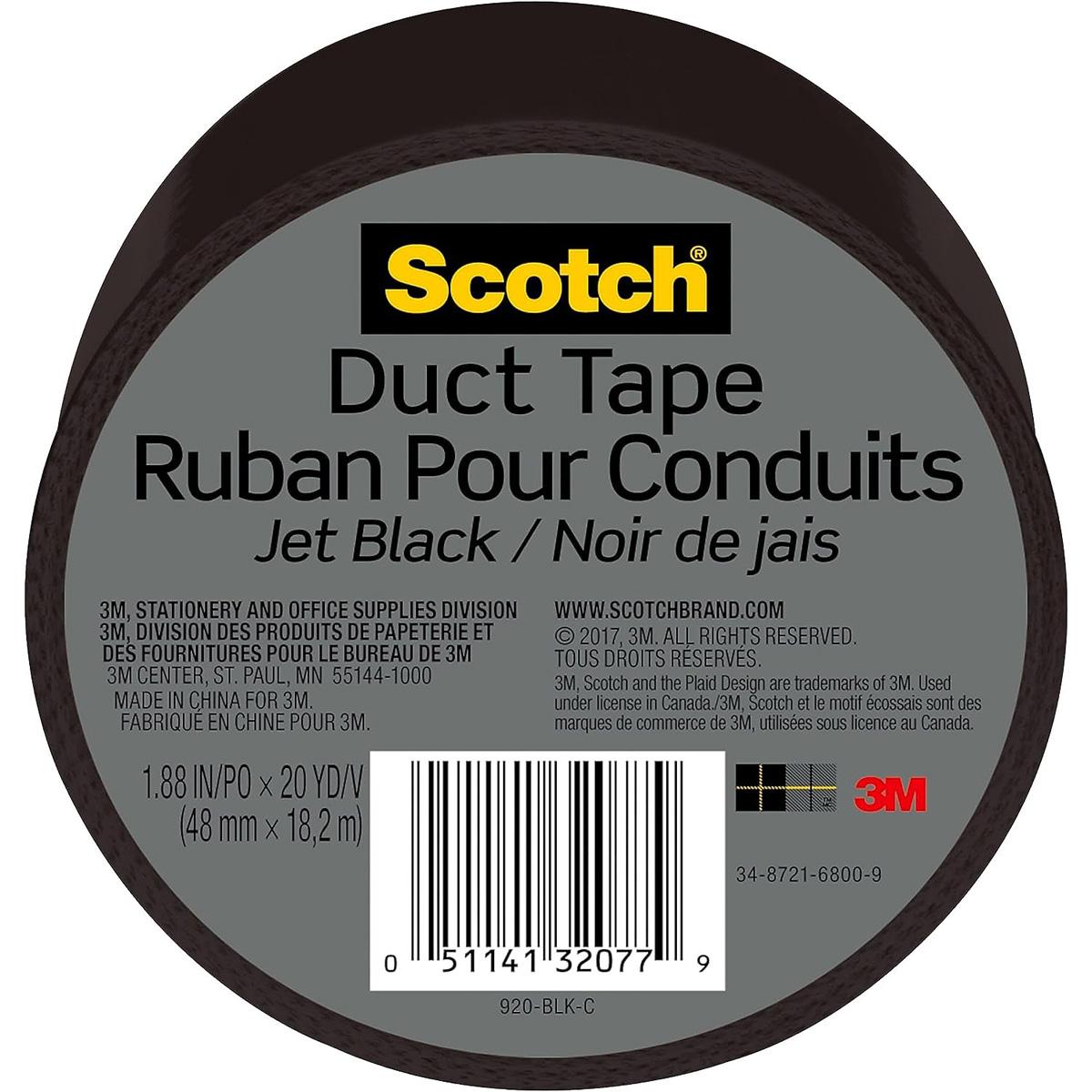 Scotch Black Duct Tape for $1.96 Shipped