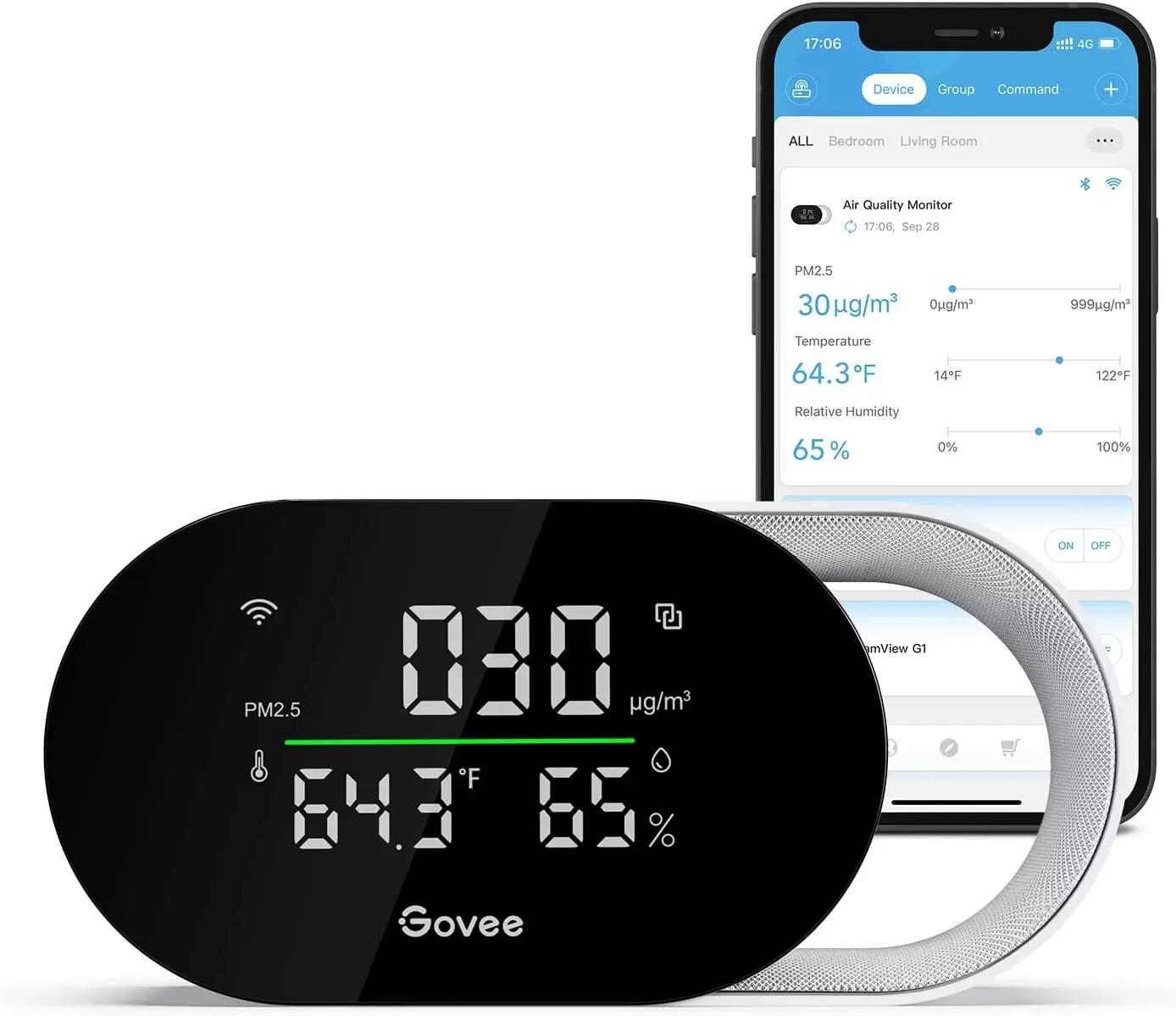 Govee Smart Indoor Air Quality and Humidity Monitor H5106 $32.99 Shipped