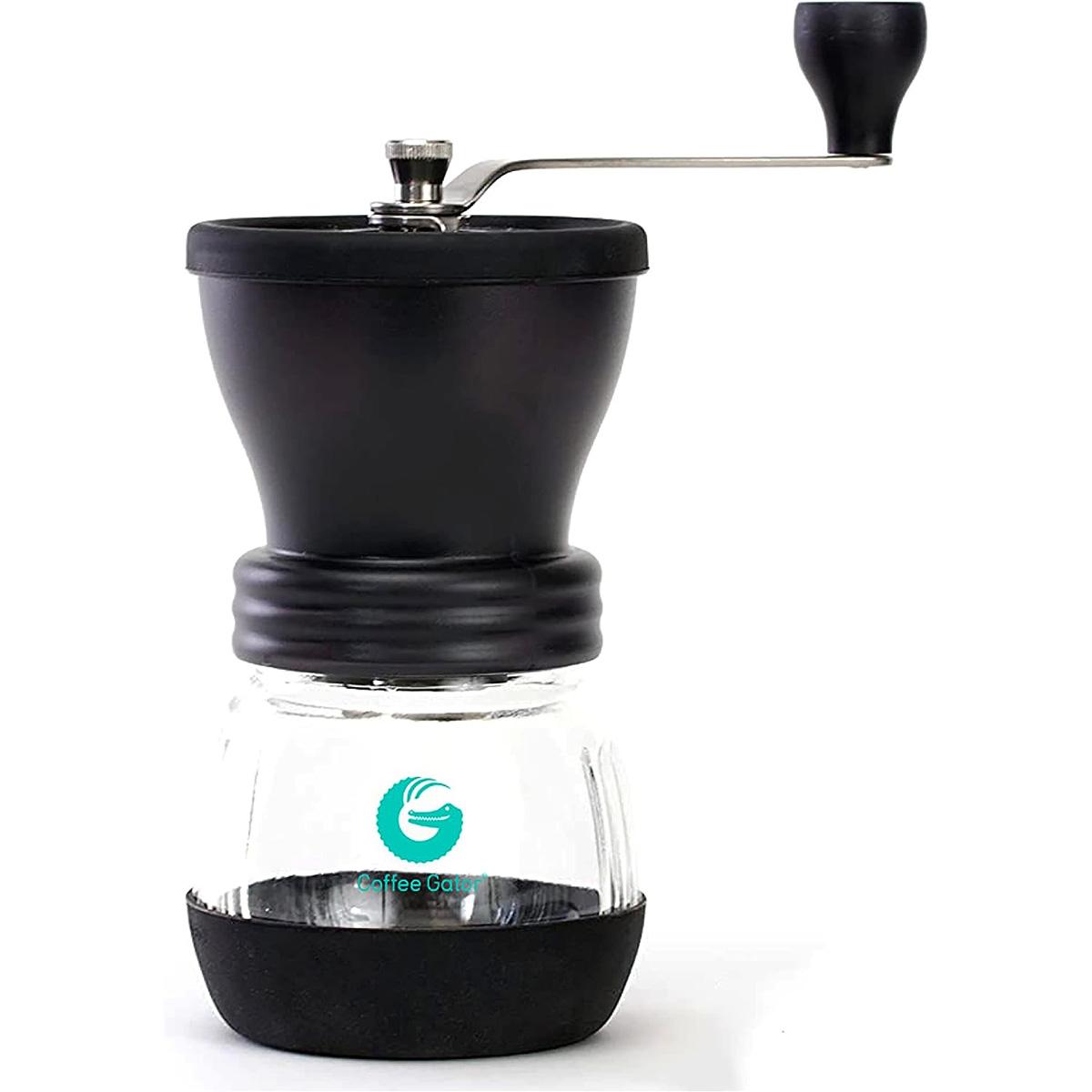 Coffee Gator Manual Hand Crank Adjustable Burr Coffee Grinder for $10.05