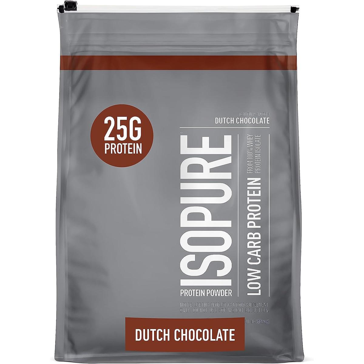 Isopure Whey Isolate Protein Powder Dutch Chocolate 7.5lbs for $90.89 Shipped