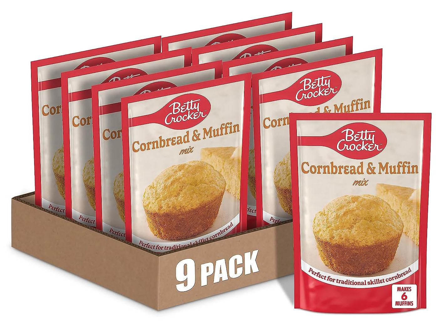 Betty Crocker Cornbread and Muffin Baking Mix 9 Pack for $4.12 Shipped