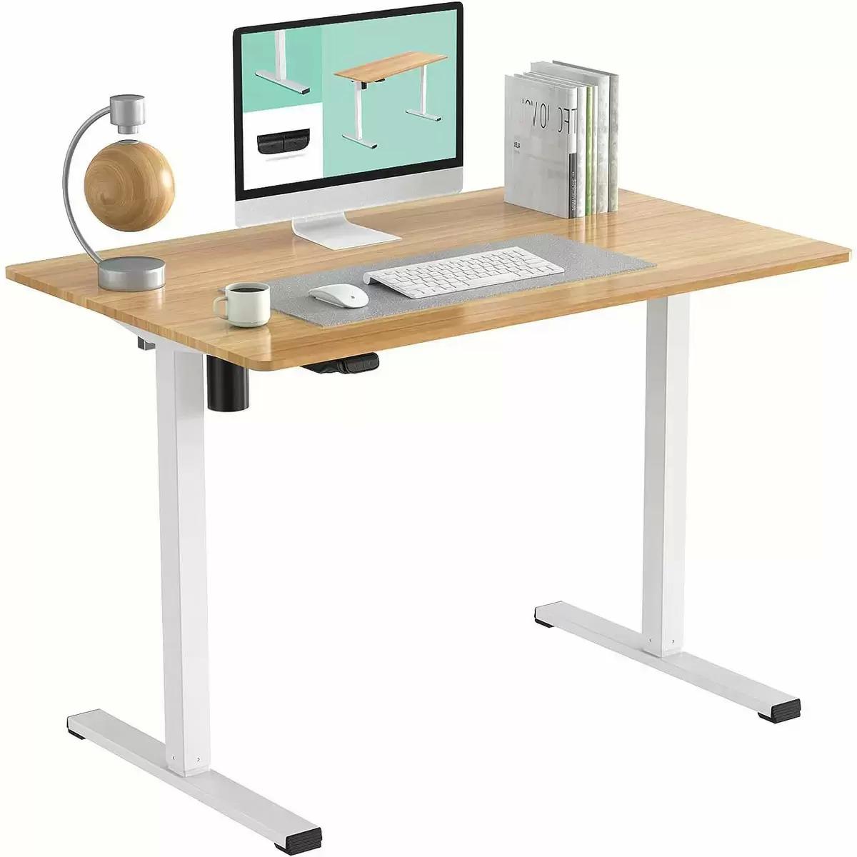 Flexispot 48in White Maple Standing Adjustable Desk for $99.99 Shipped