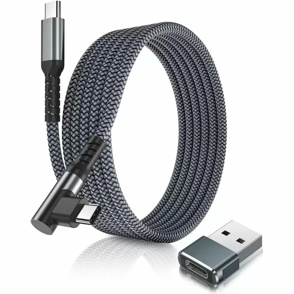 Basesailor 100W 3M USB-C to USB-C Right Angle Cable with Adapter for $5.04