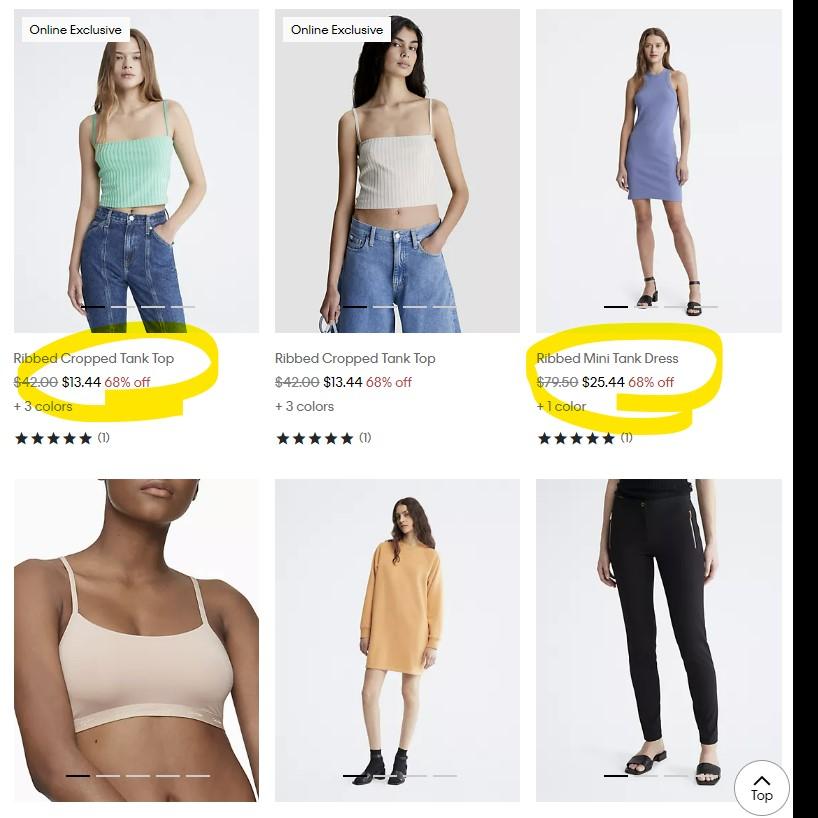 Calvin Klein 70% Off Sale with Free Shipping