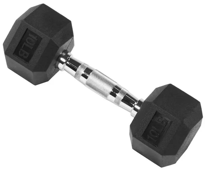 BalanceFrom Rubber Encased Hex Dumbbell 10Lbs for $9.98