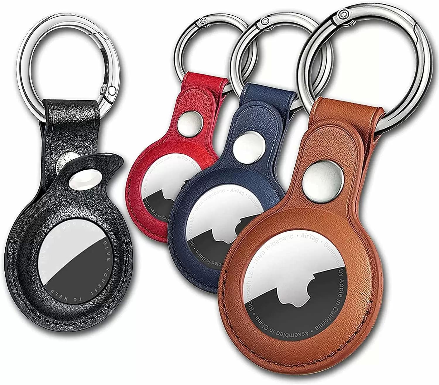 Apple AirTag Leather Key Ring Genuine Brand 2 Pack for $19.99