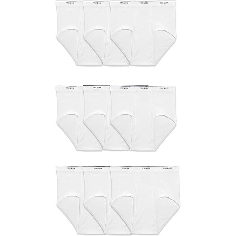 Fruit of the Loom Mens Tag-Free Cotton Briefs 9 Pack for $8.38